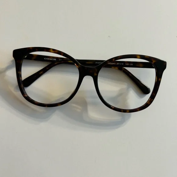 COACH DARK TORTOISE EYEGLASS FRAMES 57-16-140 3N (512073) - Picture 2 of 7